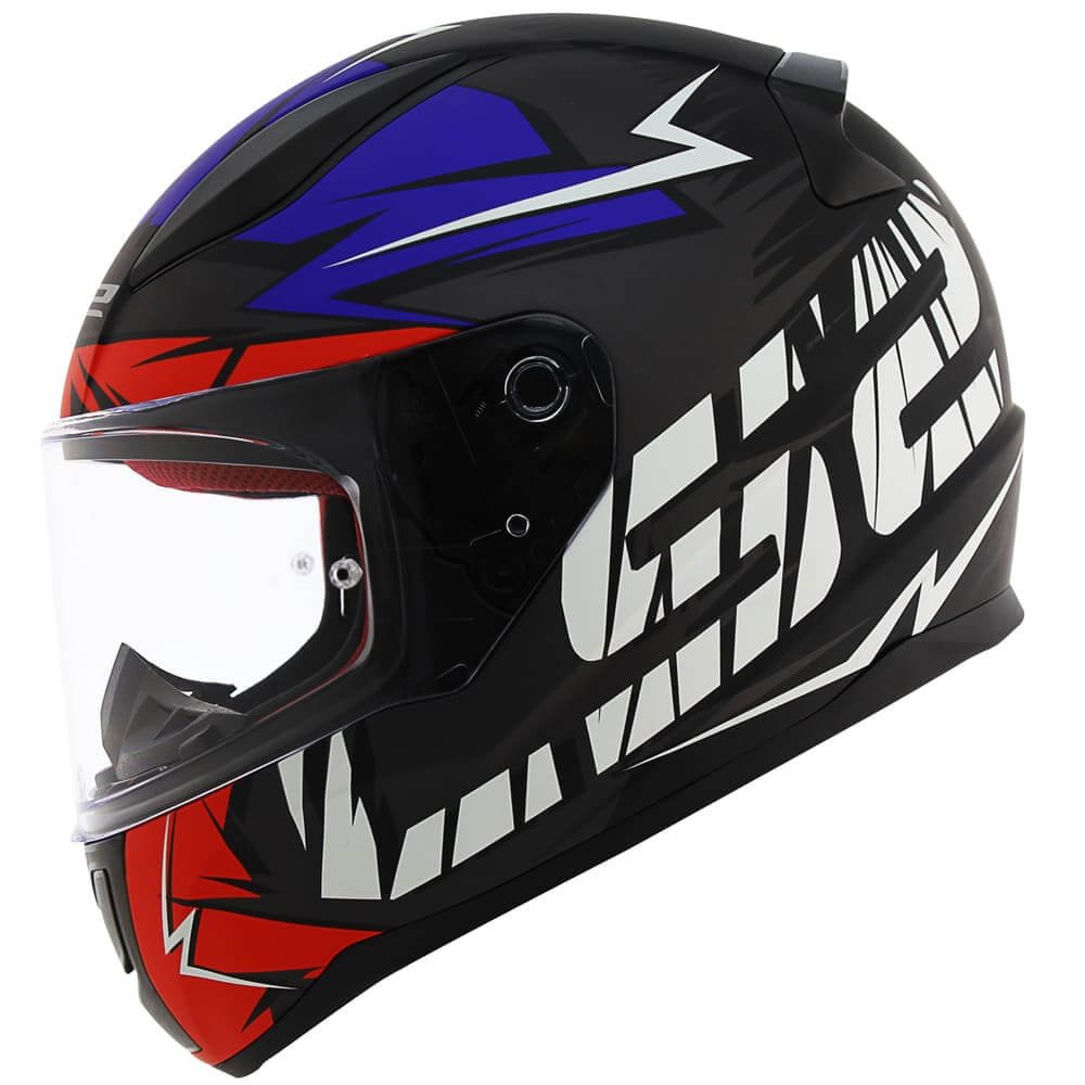 CAPACETE LS2 FF353 RAPID CROMO PRETO/VERMELHO/AZUL FOSCO - Image 2