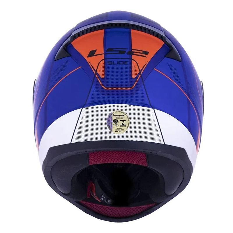 CAPACETE LS2 FF358 DRAZE BRANCO/AZUL/VERMELHO - Image 3