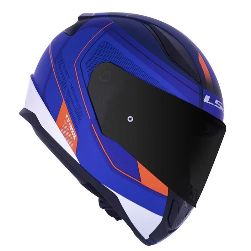 CAPACETE LS2 FF358 DRAZE BRANCO/AZUL/VERMELHO - Image 5