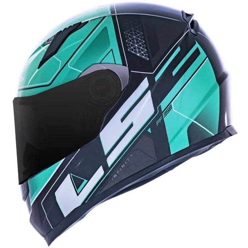 CAPACETE LS2 FF358 ULTRA PRETO/VERDE - Image 2