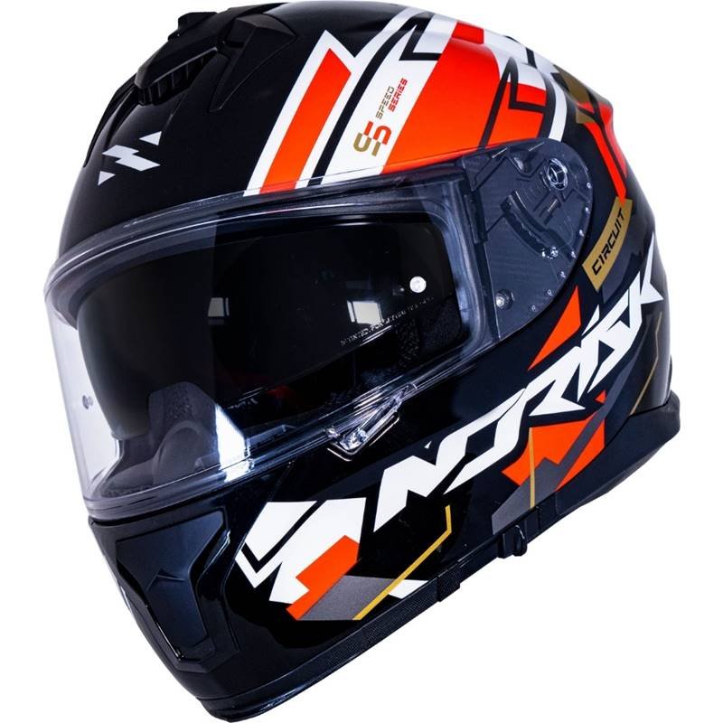 CAPACETE NORISK STRADA CIRCUIT PRETO/VERMELHO/DOURADO - Image 2
