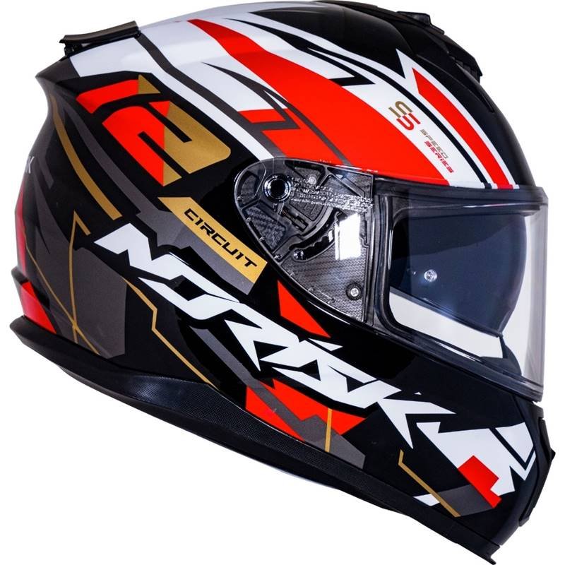 CAPACETE NORISK STRADA CIRCUIT PRETO/VERMELHO/DOURADO - Image 5