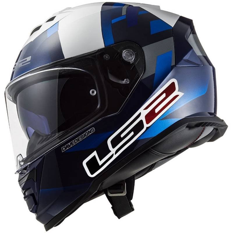 CAPACETE LS2 FF800 STORM JOHN MCPHEE AZUL/CINZA (COM VISEIRA SOLAR) - Image 3