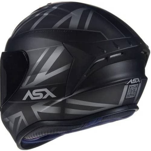 CAPACETE ASX DRAKEN UK INGLATERRA PRETO/CINZA - Image 6