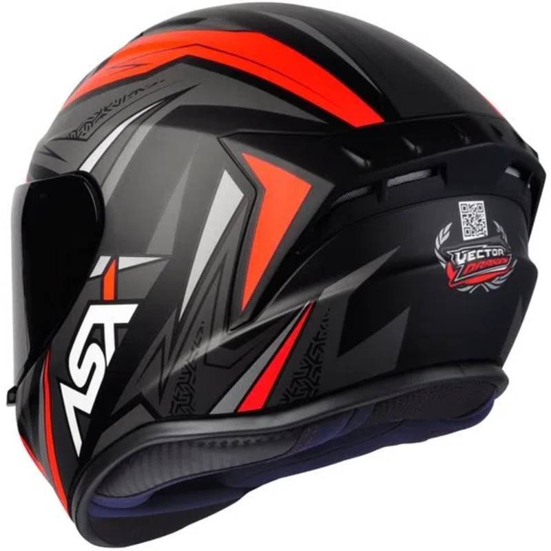 CAPACETE ASX DRAKEN VECTOR PRETO/CINZA/VERMELHO - Image 3