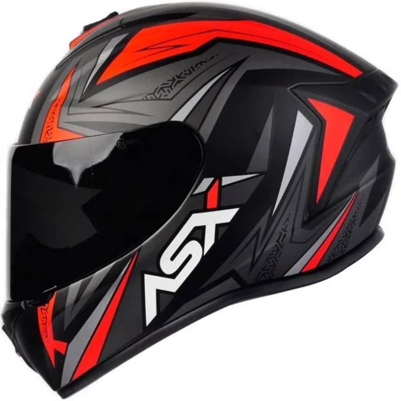 CAPACETE ASX DRAKEN VECTOR PRETO/CINZA/VERMELHO - Image 2