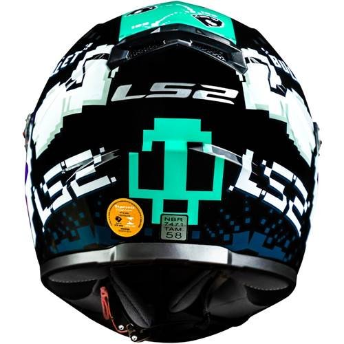 CAPACETE LS2 FF358 BULLET PRETO/AZUL - Image 3