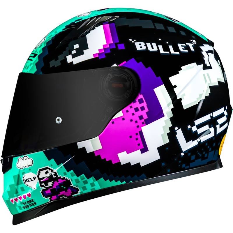 CAPACETE LS2 FF358 BULLET PRETO/AZUL - Image 2