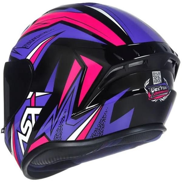 CAPACETE ASX DRAKEN VECTOR PRETO/LILAS/ROSA - Image 5