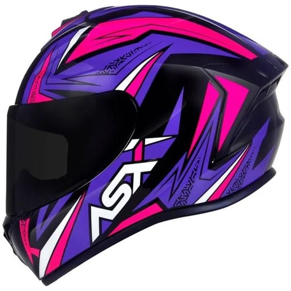 CAPACETE ASX DRAKEN VECTOR PRETO/LILAS/ROSA - Image 2