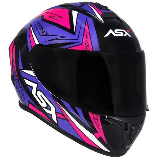 CAPACETE ASX DRAKEN VECTOR PRETO/LILAS/ROSA - Image 3