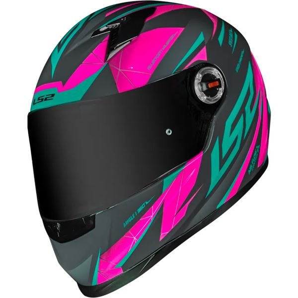 CAPACETE LS2 FF358 DRAZE ROSA/AZUL/CINZA - Image 7