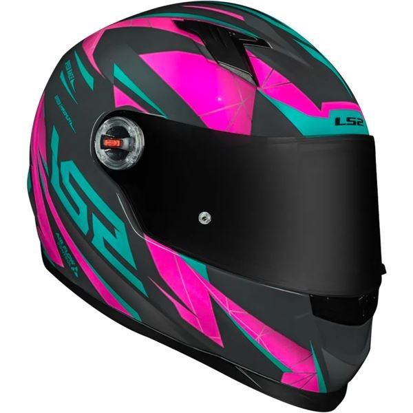 CAPACETE LS2 FF358 DRAZE ROSA/AZUL/CINZA - Image 6