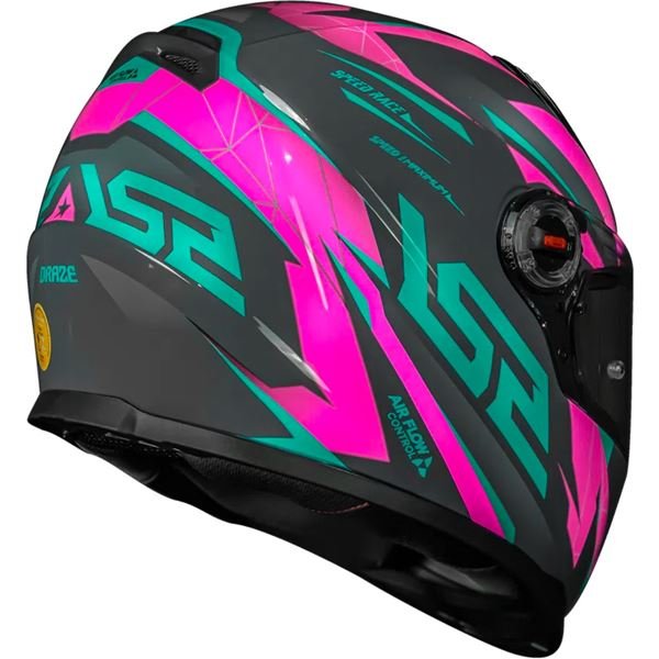 CAPACETE LS2 FF358 DRAZE ROSA/AZUL/CINZA - Image 4