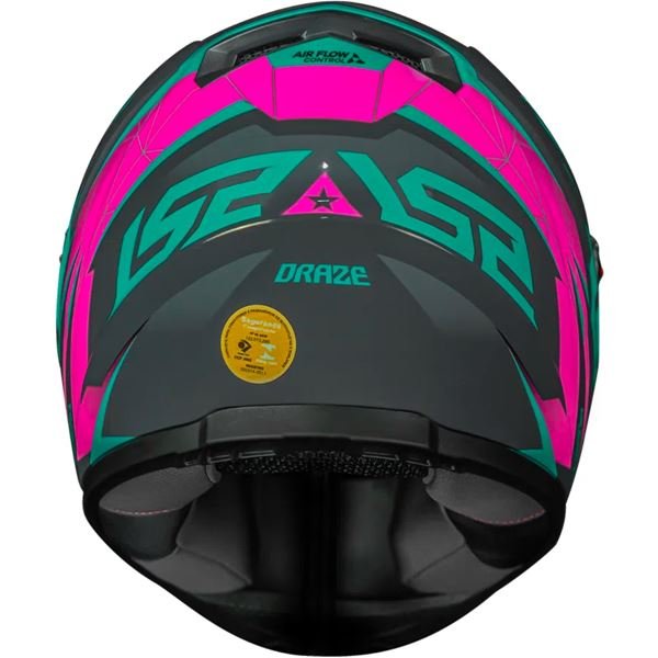 CAPACETE LS2 FF358 DRAZE ROSA/AZUL/CINZA - Image 3