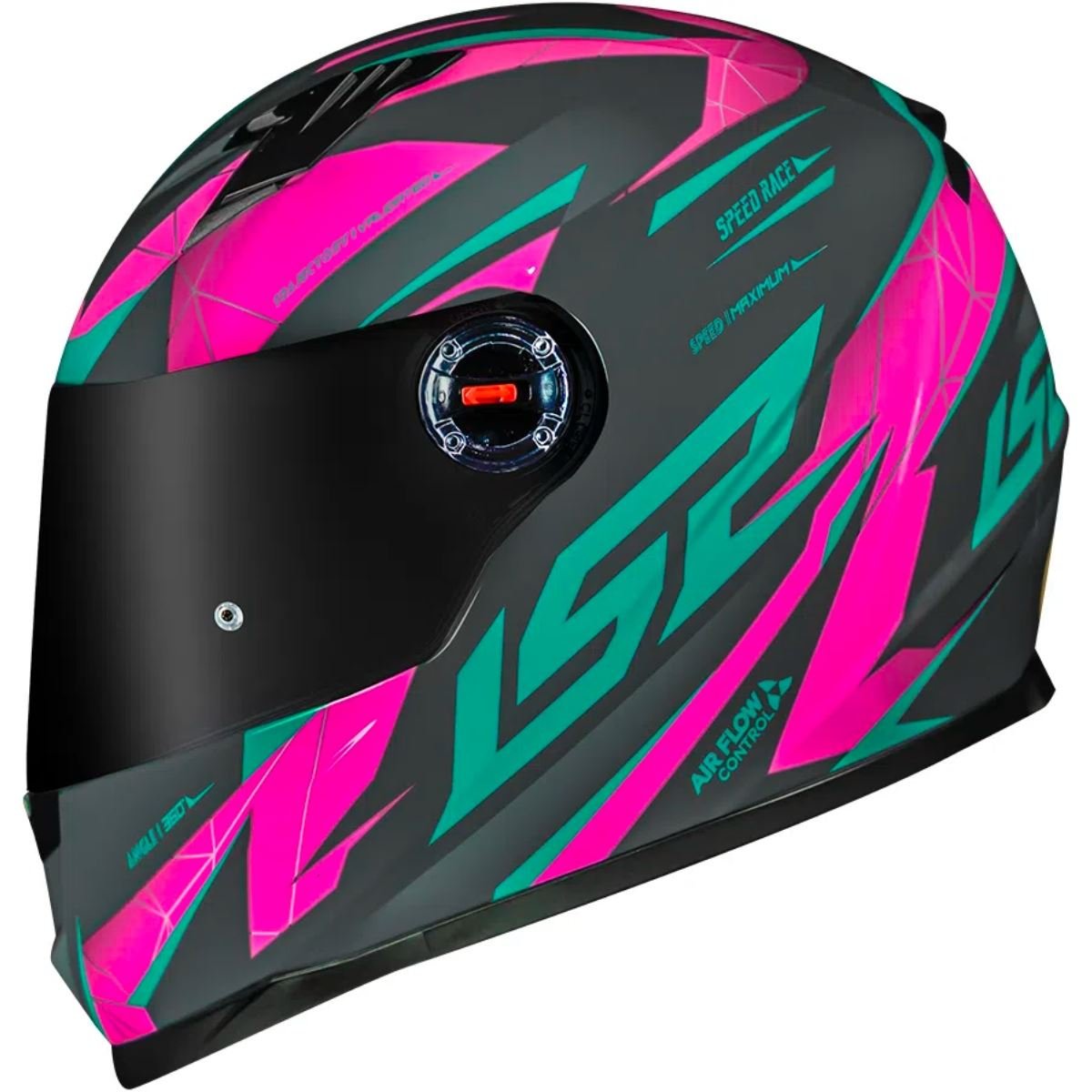 CAPACETE LS2 FF358 DRAZE ROSA/AZUL/CINZA - Image 2