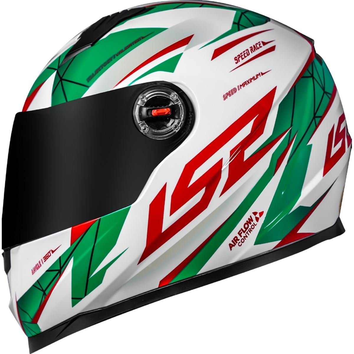 CAPACETE LS2 FF358 DRAZE VERDE/BRANCO/VERMELHO - Image 2