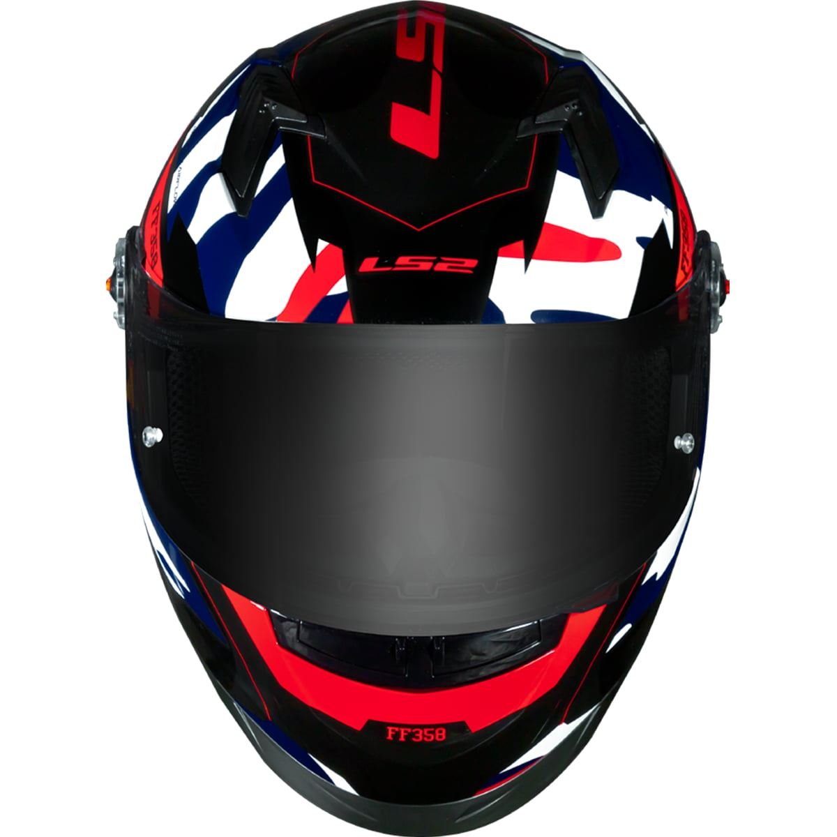 CAPACETE LS2 FF358 TANK AZUL/VERMELHO CAMUFLADO - Image 2
