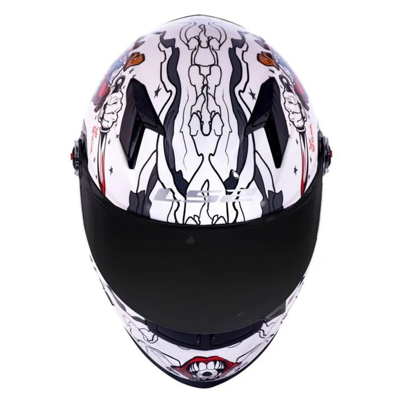 CAPACETE LS2 FF358 CRAZY CLOWN BRANCO - Image 4