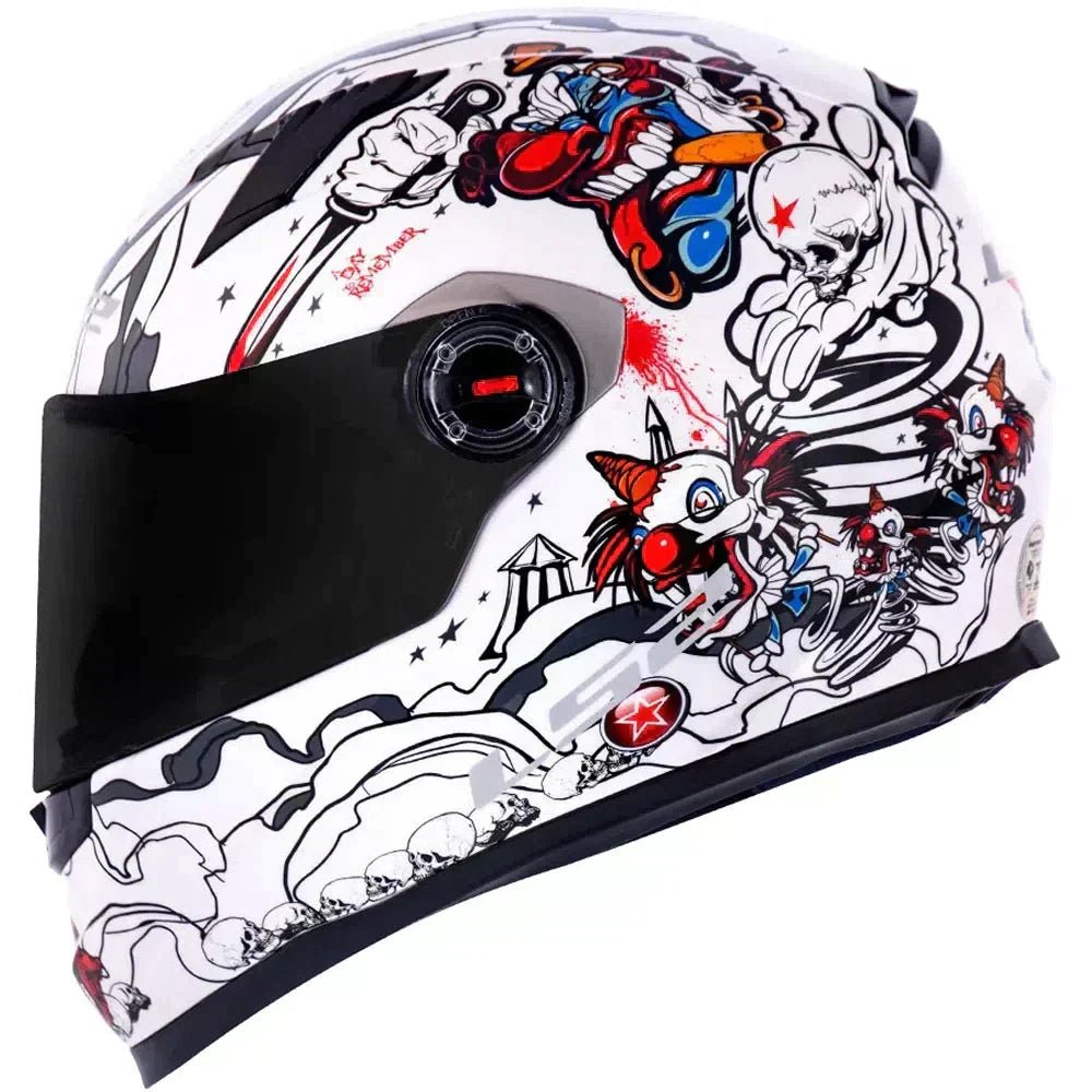 CAPACETE LS2 FF358 CRAZY CLOWN BRANCO - Image 2