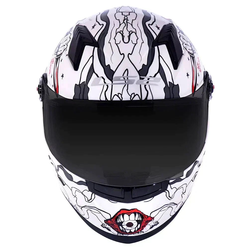 CAPACETE LS2 FF358 CRAZY CLOWN BRANCO - Image 3