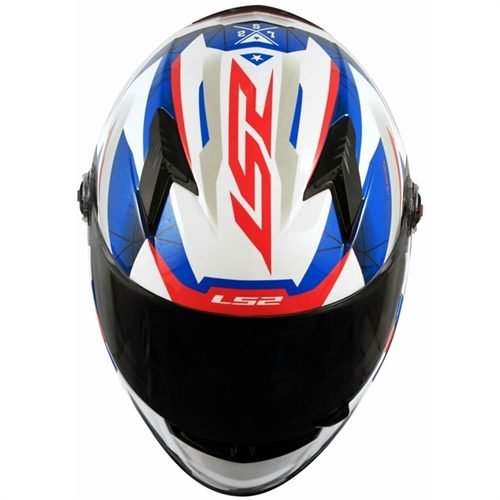 CAPACETE LS2 FF358 DRAZE BRANCO/AZUL/VERMELHO - Image 5