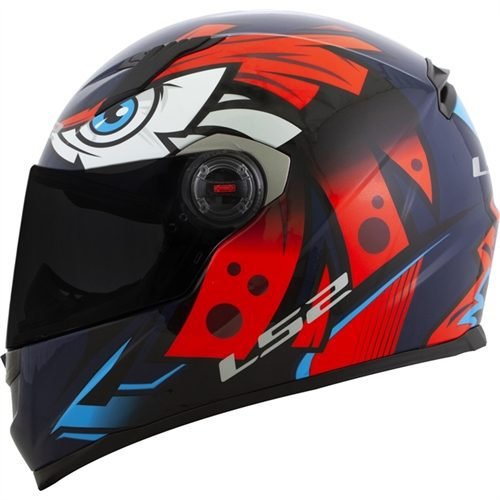 CAPACETE LS2 FF358 TRIBAL LARANJA/AZUL - Image 2