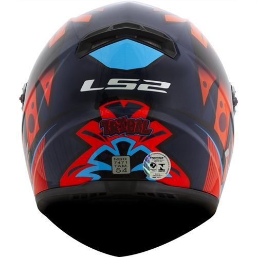 CAPACETE LS2 FF358 TRIBAL LARANJA/AZUL - Image 3