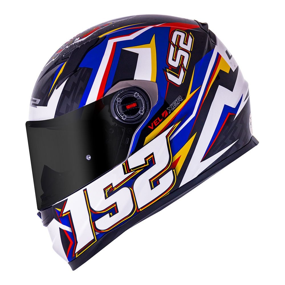 CAPACETE LS2 FF358 CLASSIC VELOXER BRANCO/AZUL - Image 2