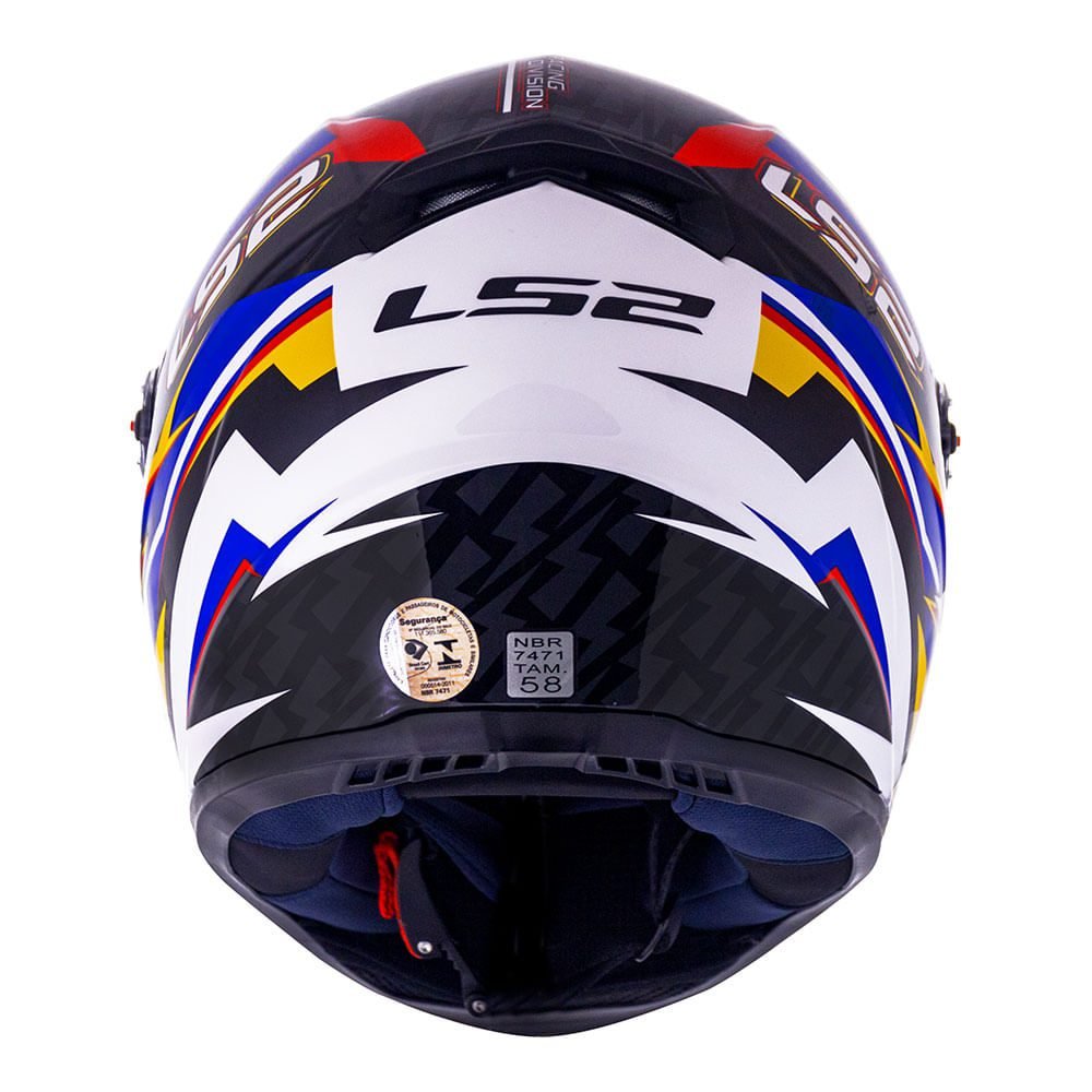 CAPACETE LS2 FF358 CLASSIC VELOXER BRANCO/AZUL - Image 3