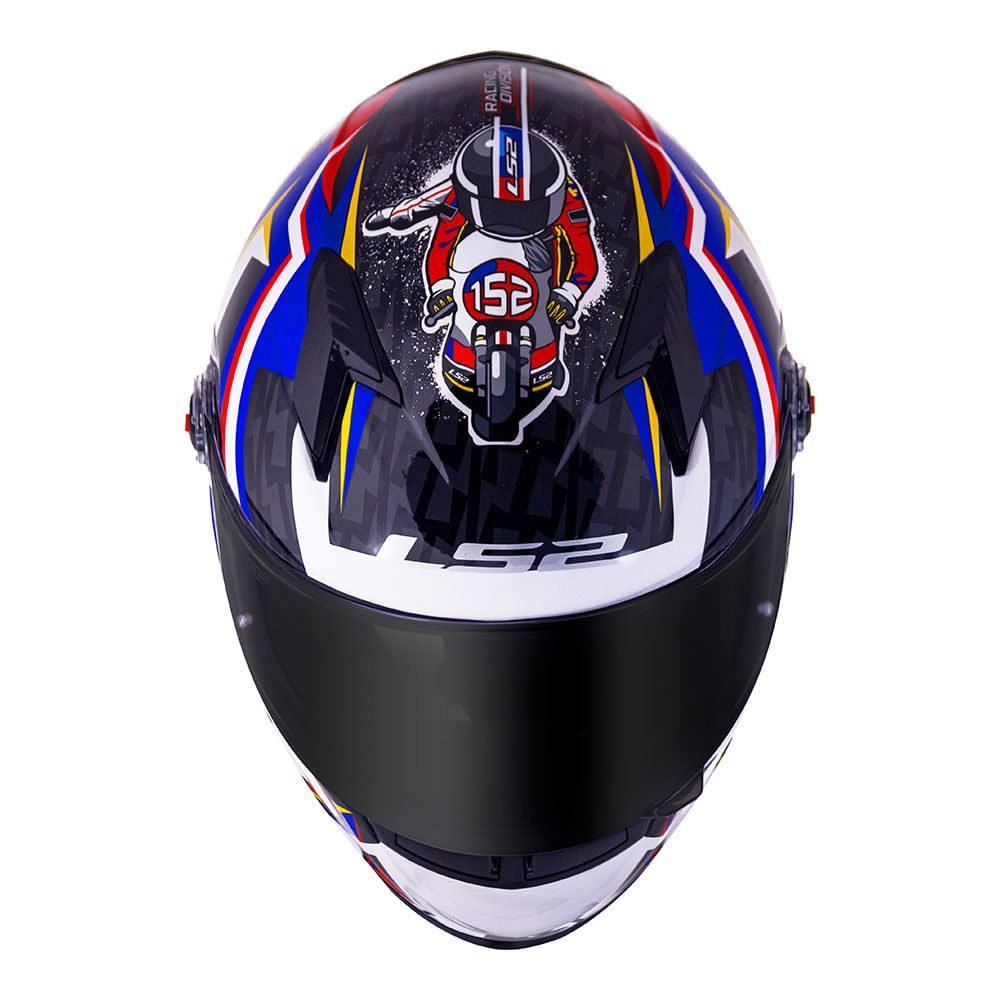 CAPACETE LS2 FF358 CLASSIC VELOXER BRANCO/AZUL - Image 5