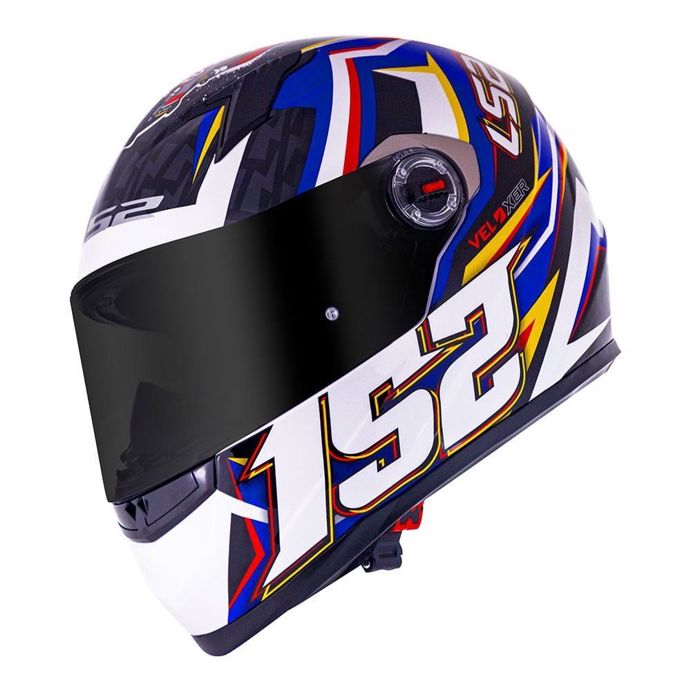 CAPACETE LS2 FF358 CLASSIC VELOXER BRANCO/AZUL - Image 4