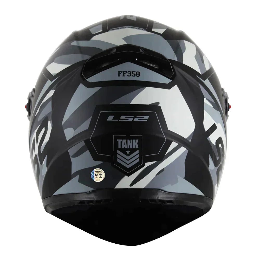 CAPACETE LS2 CLASSIC TANK PRETO/CINZA - Image 5
