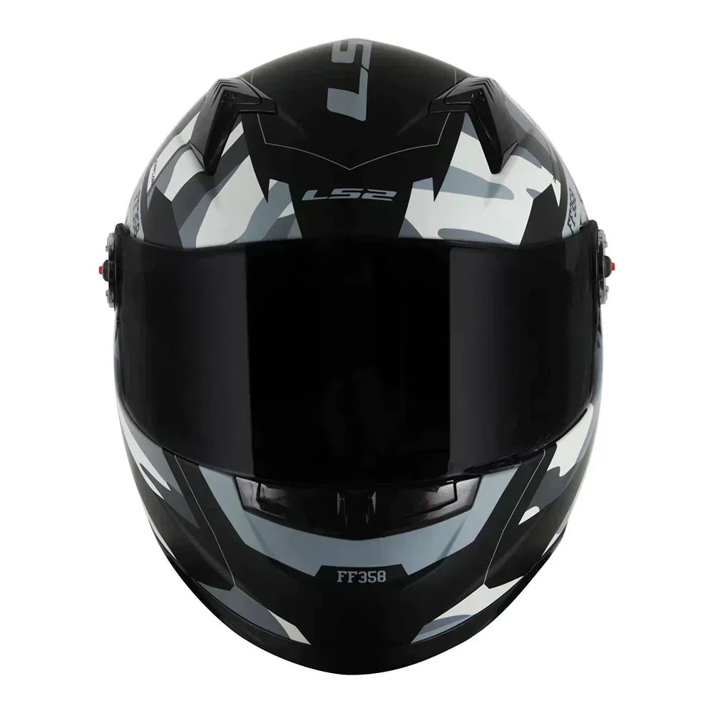 CAPACETE LS2 CLASSIC TANK PRETO/CINZA - Image 3