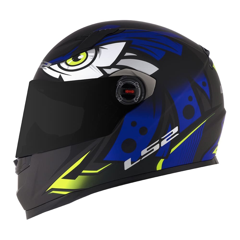 CAPACETE LS2 FF358 TRIBAL PRETO/AZUL FOSCO - Image 2
