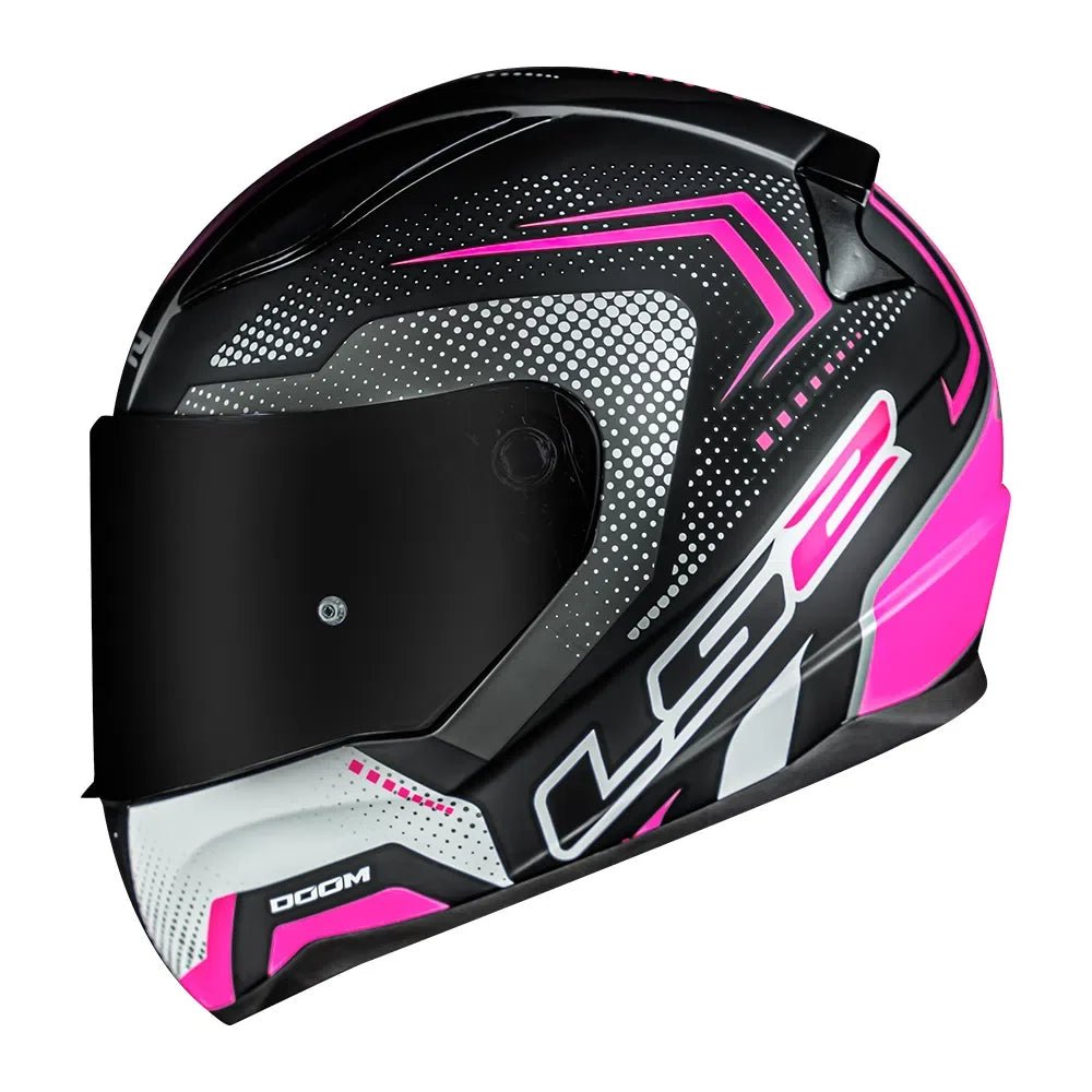 CAPACETE LS2 FF353 RAPID DOOM PRETO/ROSA/BRANCO - Image 2