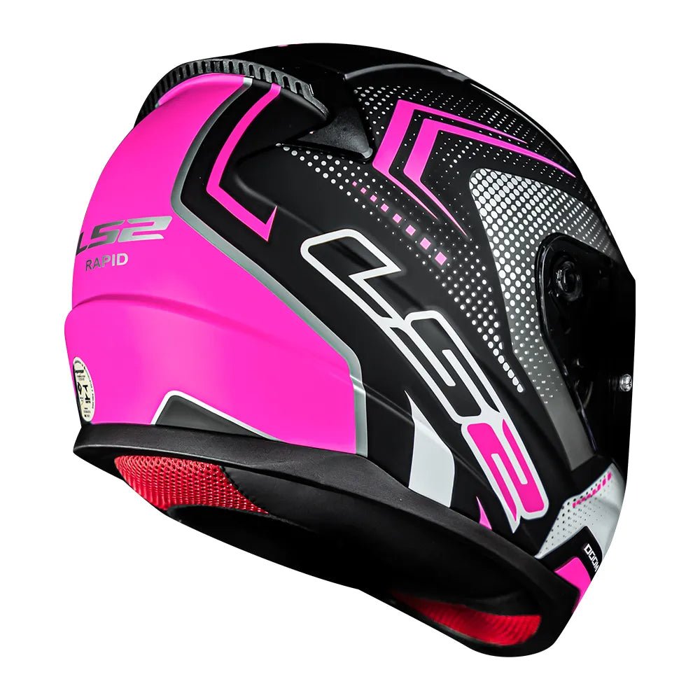 CAPACETE LS2 FF353 RAPID DOOM PRETO/ROSA/BRANCO - Image 9