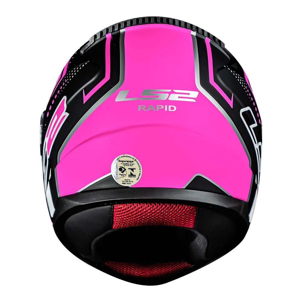 CAPACETE LS2 FF353 RAPID DOOM PRETO/ROSA/BRANCO - Image 8