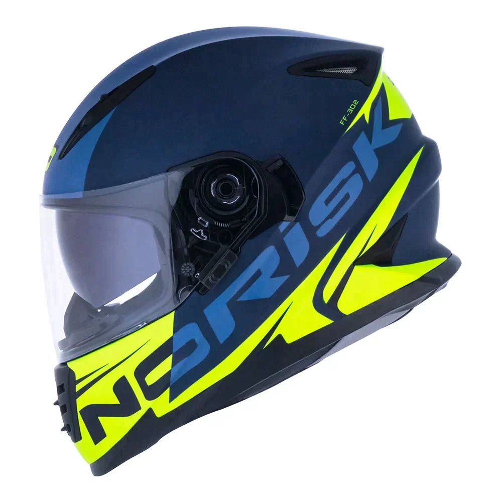 CAPACETE NORISK SOUL MANTY AZUL/AMARELO - Image 2