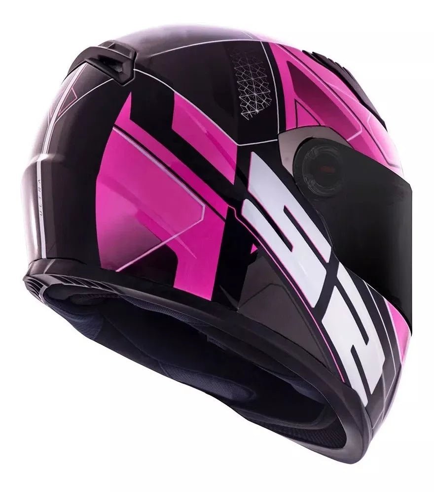 CAPACETE LS2 FF358 CLASSIC ULTRA PRETO/ROSA - Image 3