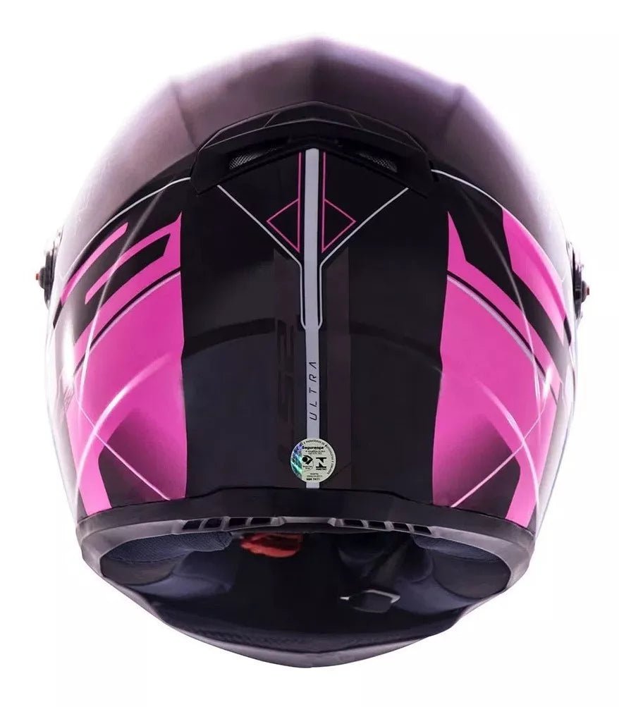 CAPACETE LS2 FF358 CLASSIC ULTRA PRETO/ROSA - Image 4