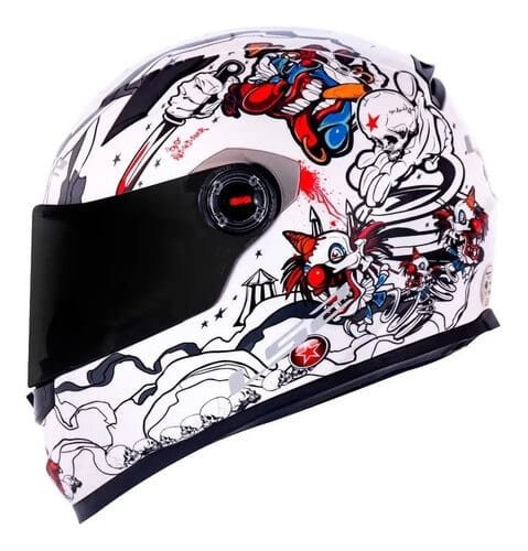 CAPACETE LS2 FF358 CRAZY CLOWN - BRANCO - Image 2