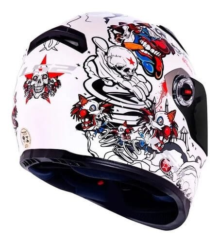 CAPACETE LS2 FF358 CRAZY CLOWN - BRANCO - Image 3