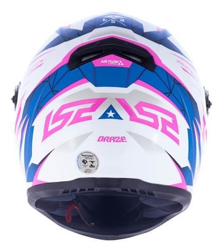CAPACETE LS2 FF358 DRAZE BRANCO/AZUL/ROSA - Image 4