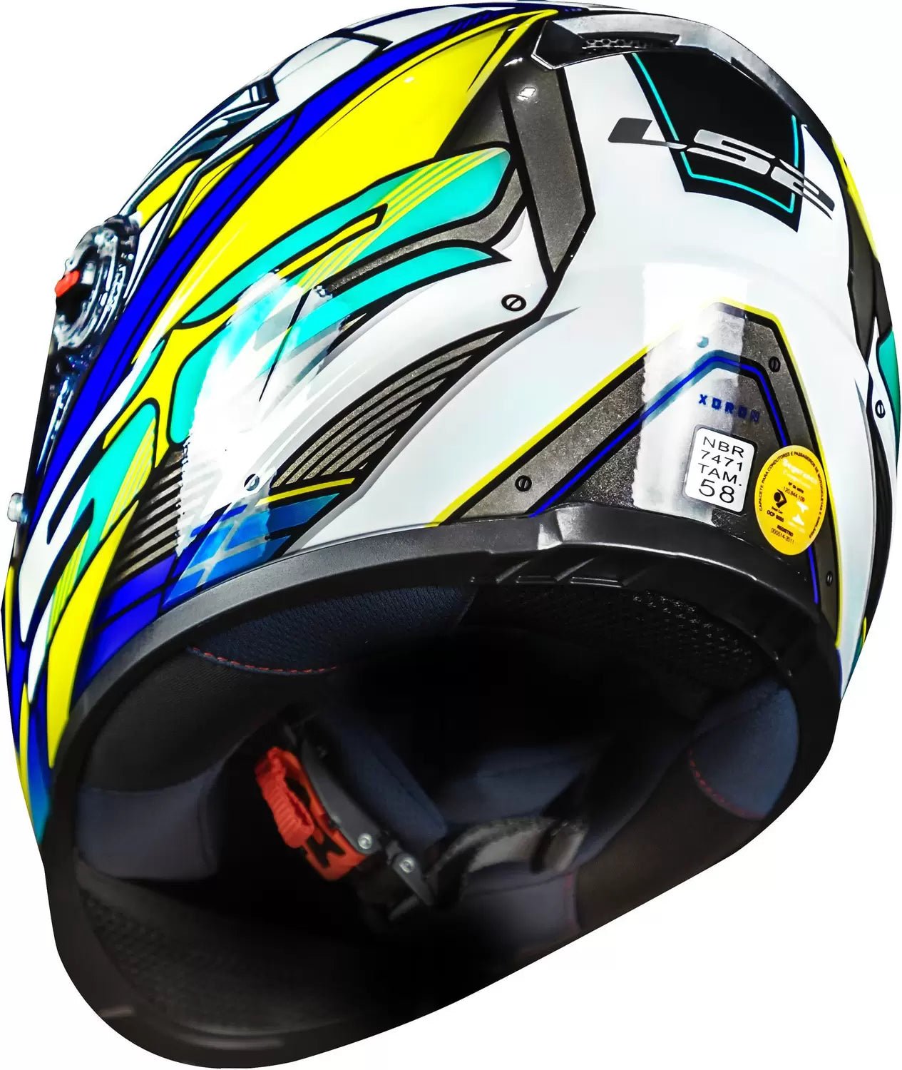 CAPACETE LS2 FF358 XDRON AZUL/AMARELO - Image 3