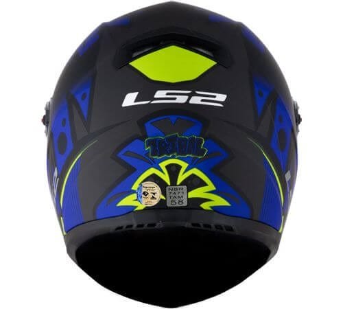 CAPACETE LS2 FF358 TRIBAL PRETO/AZUL FOSCO - Image 4