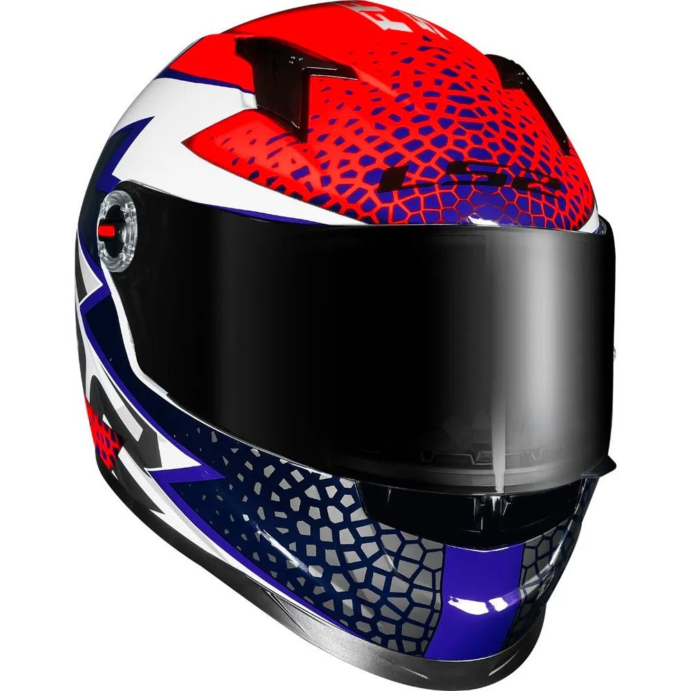 CAPACETE LS2 FF358 SPEEDY BRANCO/ROXO/LARANJA - Image 3
