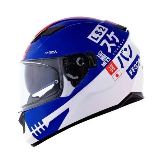 CAPACETE LS2 FF320 STREAM SUKEBAN BRANCO/AZUL/VERMELHO - Image 2
