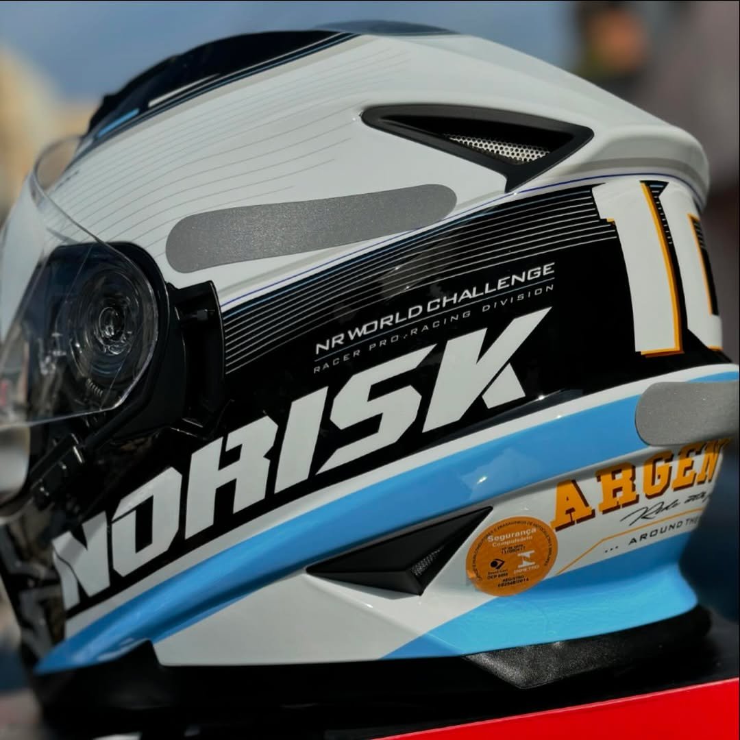 Capacete Norisk FF302 Soul Grand Prix Argentina - Branco/Azul/Preto - Image 4