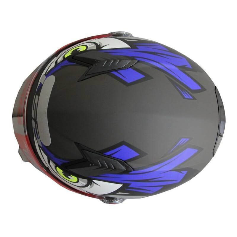 CAPACETE LS2 FF358 TRIBAL PRETO/AZUL FOSCO - Image 6